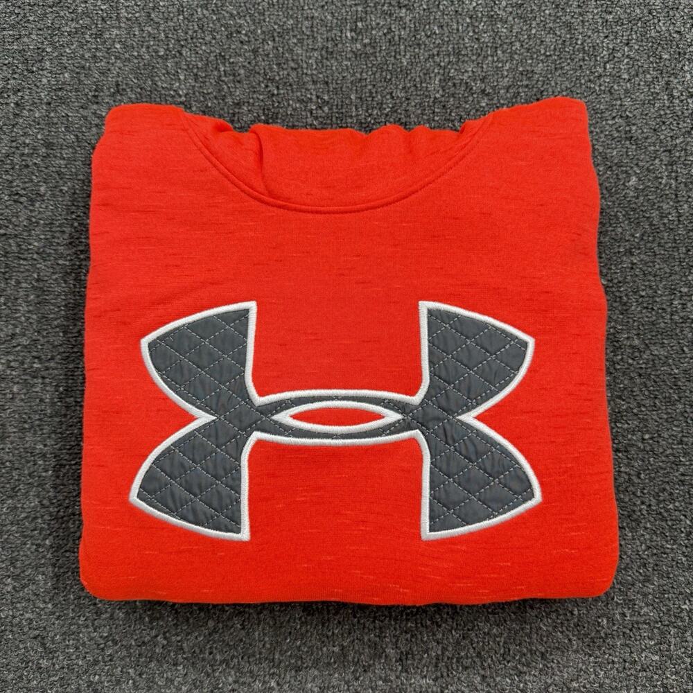 Under Armour Women's Cold Gear Mock Neck Loose Orange Peach Hoodie Size Medium